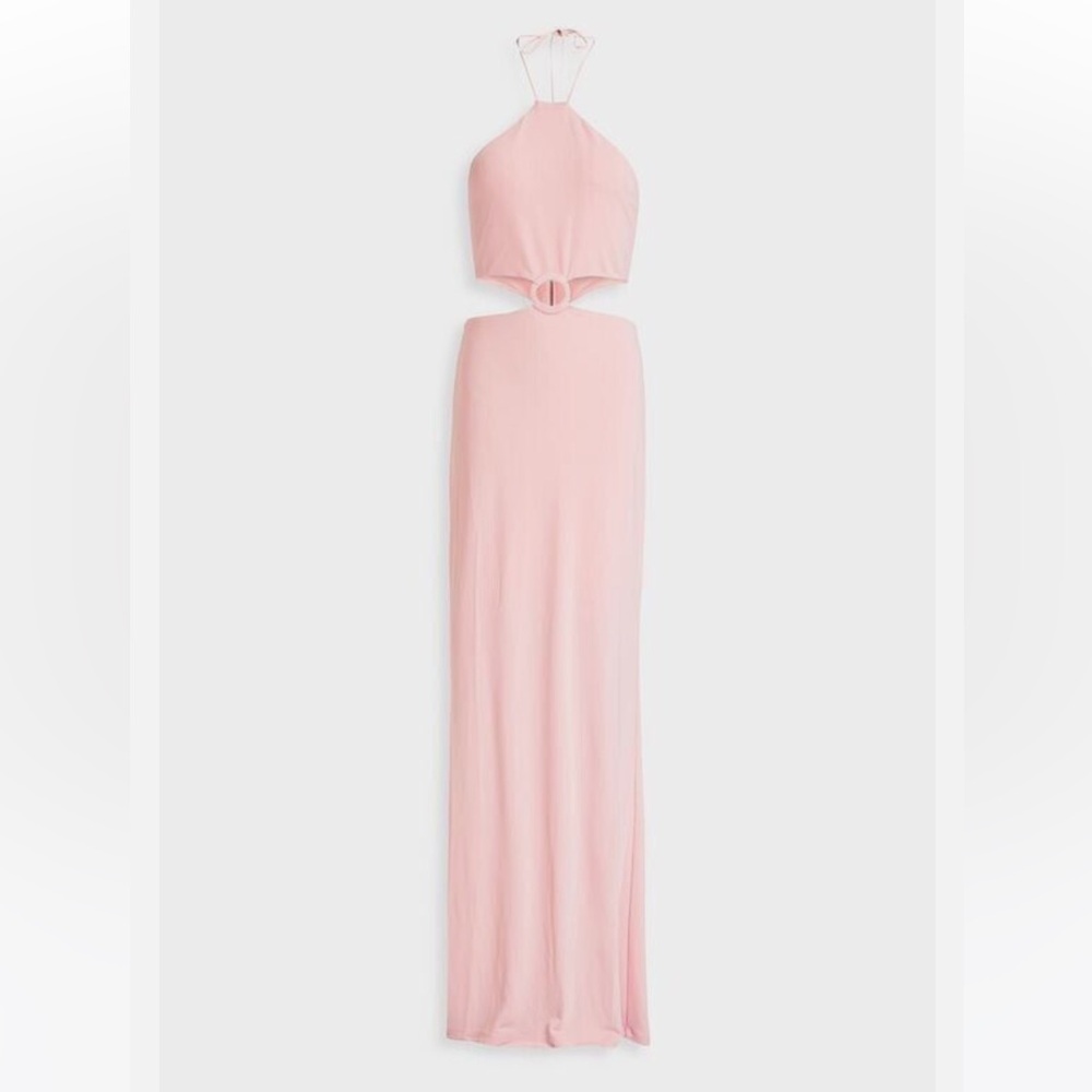 Alice + Olivia Margeurite English Rose Cutout Halter Maxi Dress - Picture 8 of 9